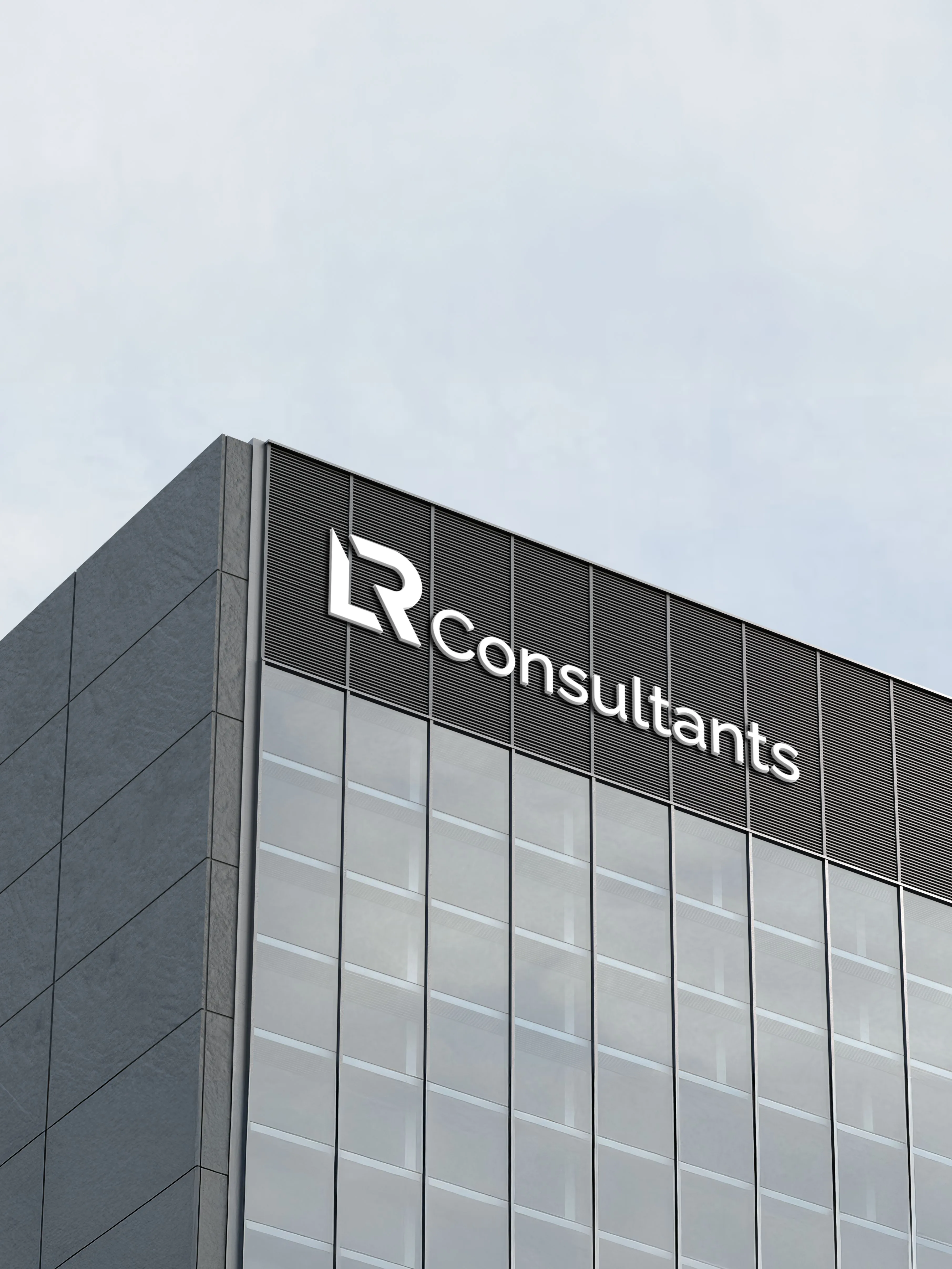 LR Consultants signage on an office building